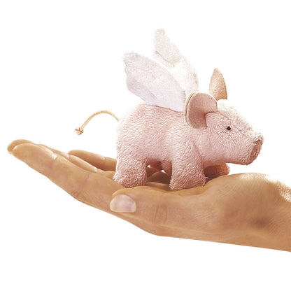 Mini Pig finger puppet with wings