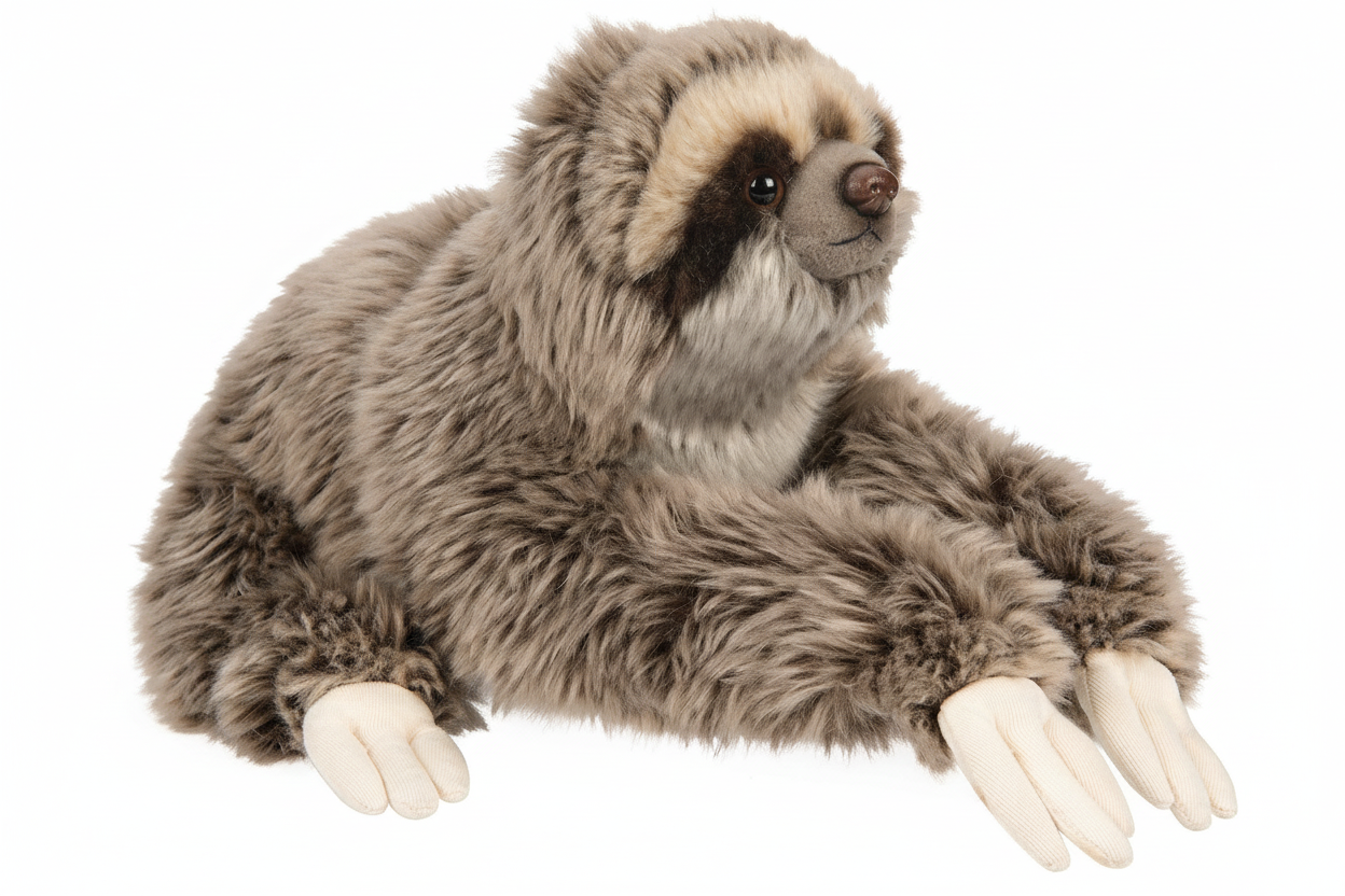 Sloth plush toy with Velcro