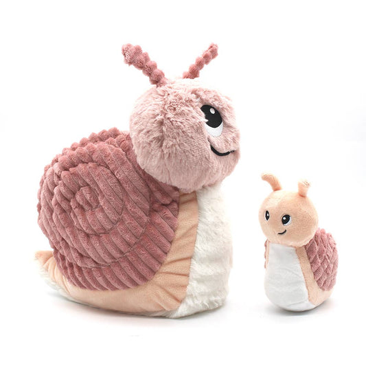 Ptipotos Plush Mother and Baby Snail - Pink