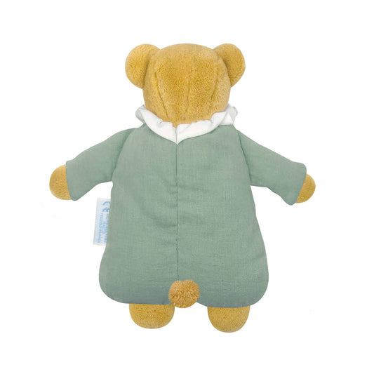 Angel's Nest Bear Comforter with Rattle - Celadon Organic Cotton