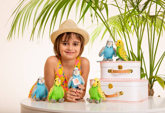 Blue Budgie Plush Toy