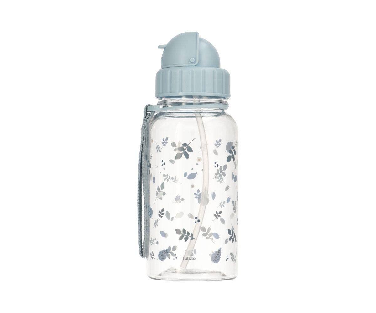 Bouteille Plastique Feuilles Couleur Bleu