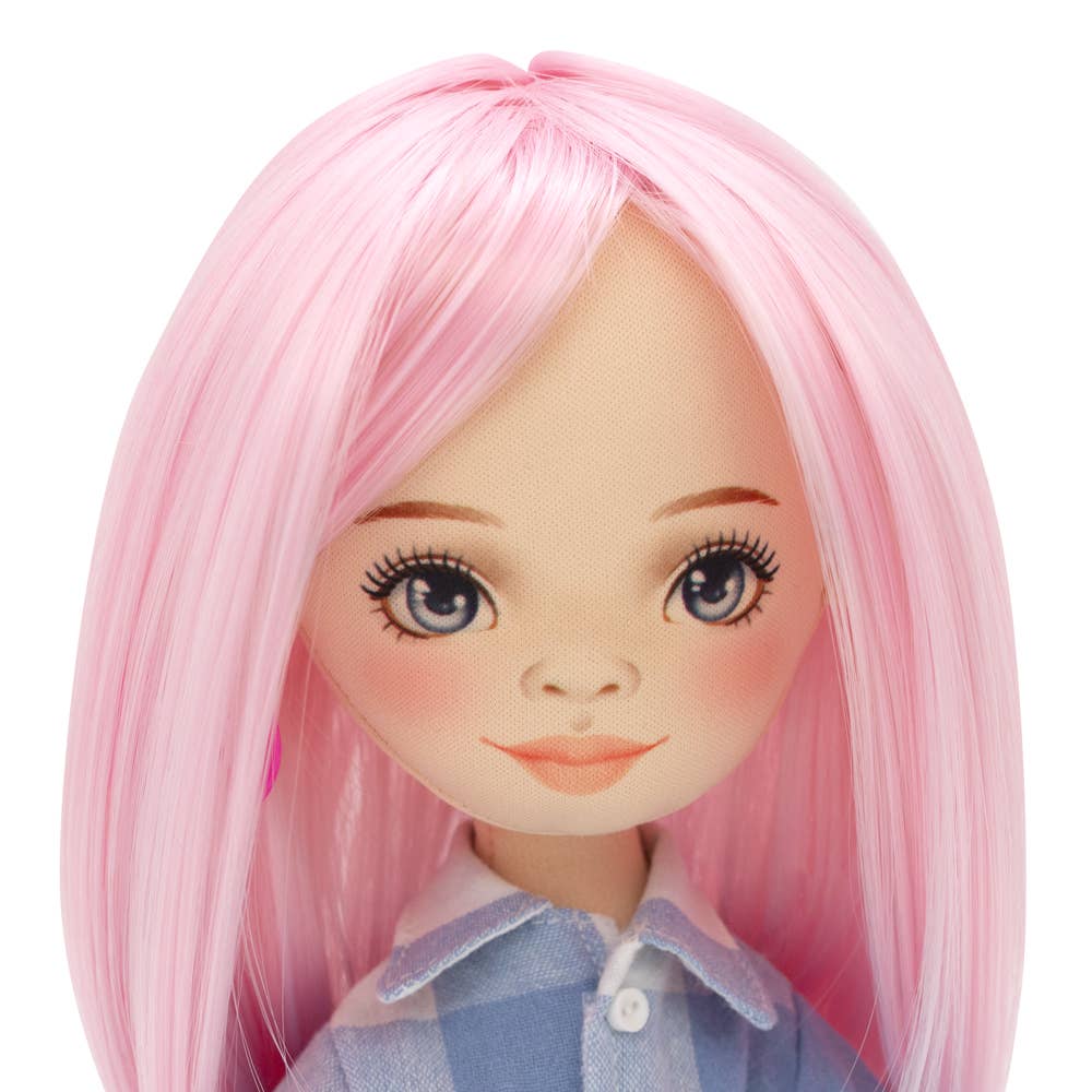 Billie doll with plaid shirt, 32 cm