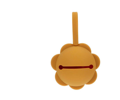 Mustard flower silicone pacifier clip