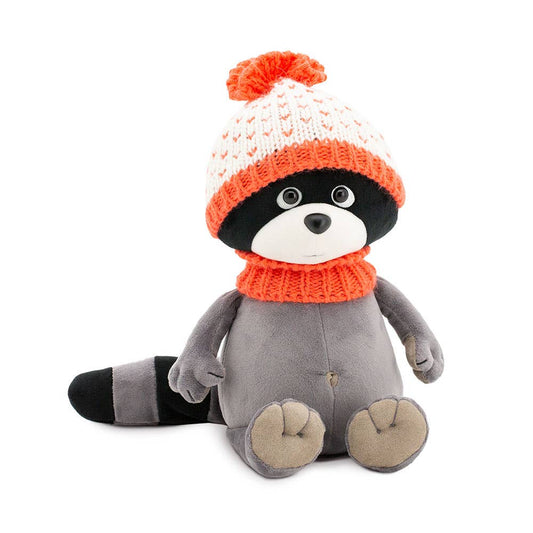 Denny, der Plüschwaschbär: Frisches Orange – 25 cm – ab 0 Jahren