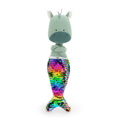 Andy the Dragon Plush Toy: Beige outfit and mermaid tail set - 29 cm