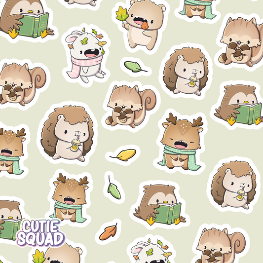 Freunde des Waldes Stickerbögen