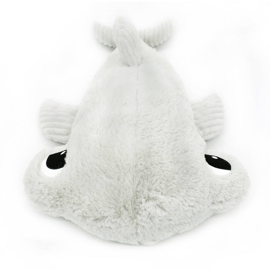 Ptipotos Plush Toy Mother and Baby Hammerhead Shark - Light Grey