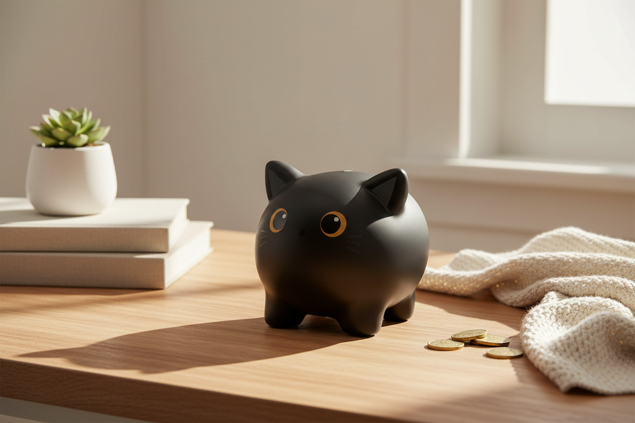 Black Cat Piggy Bank