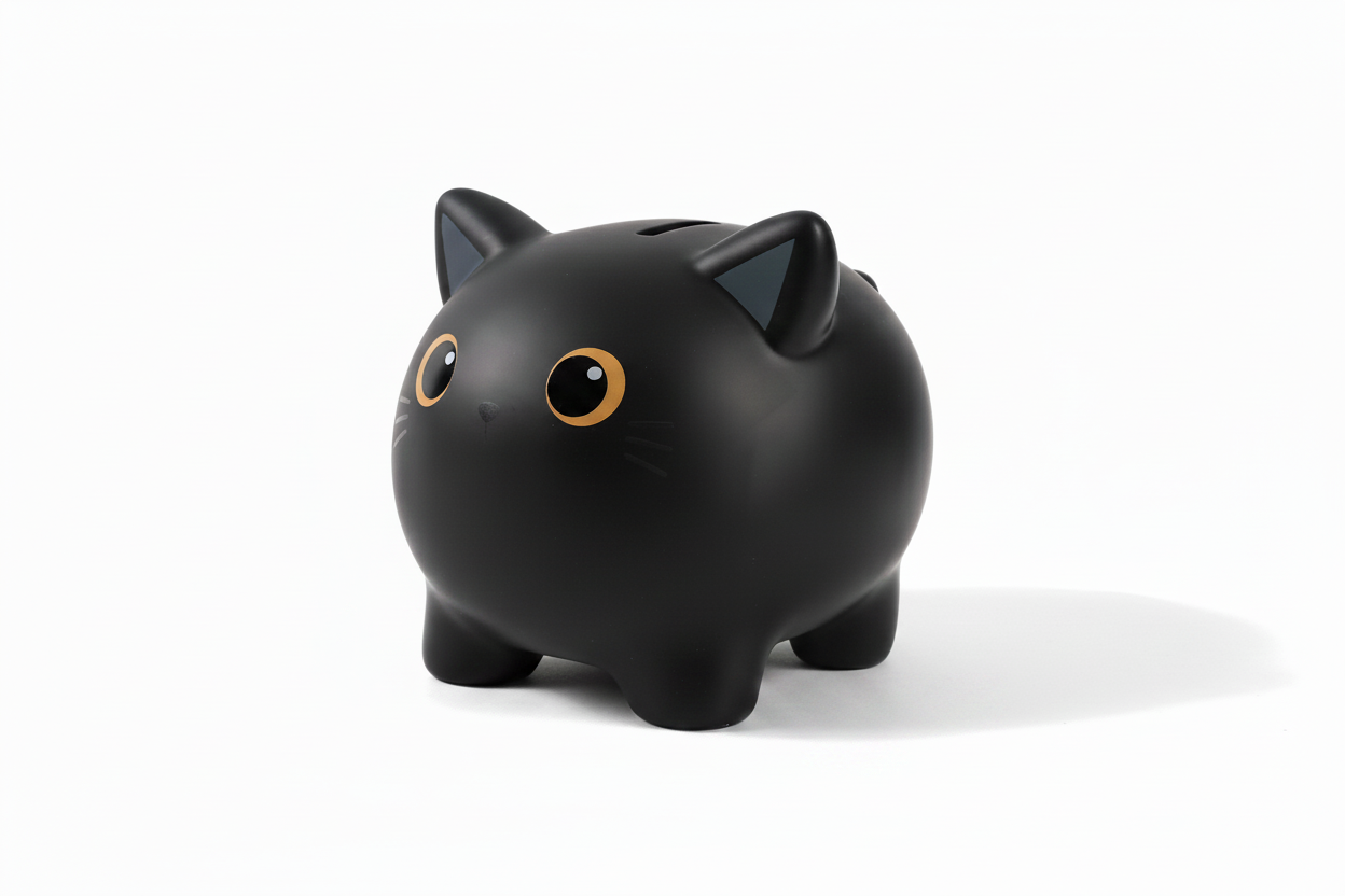 Black Cat Piggy Bank
