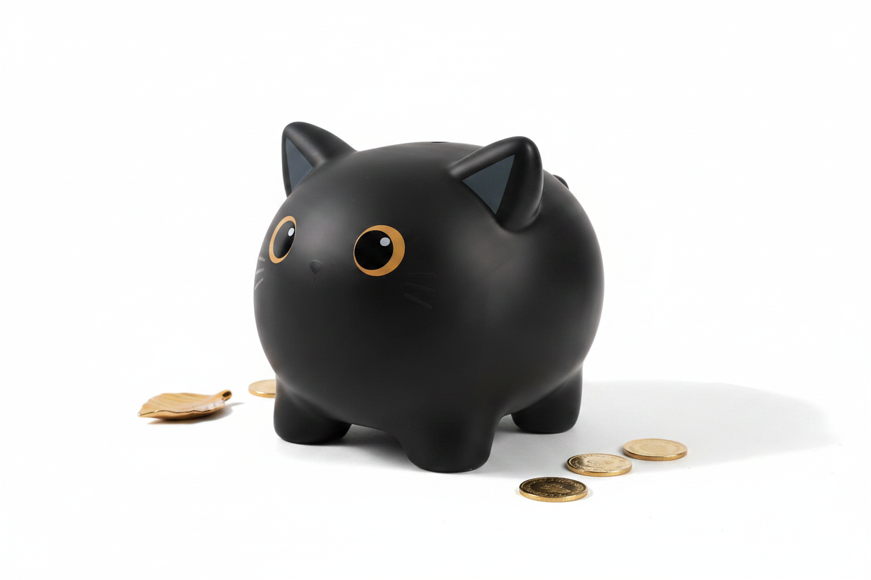 Black Cat Piggy Bank