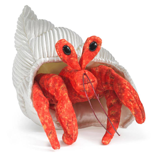 Marionnette à main Mini crabe ermite 2786/ Mini crabe ermite Folkmanis réaliste