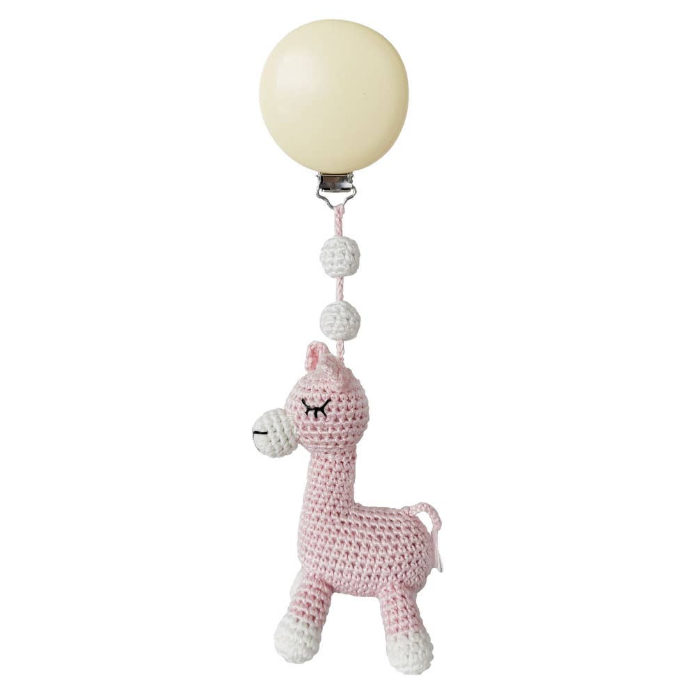 Llama Stroller Hook - Pink