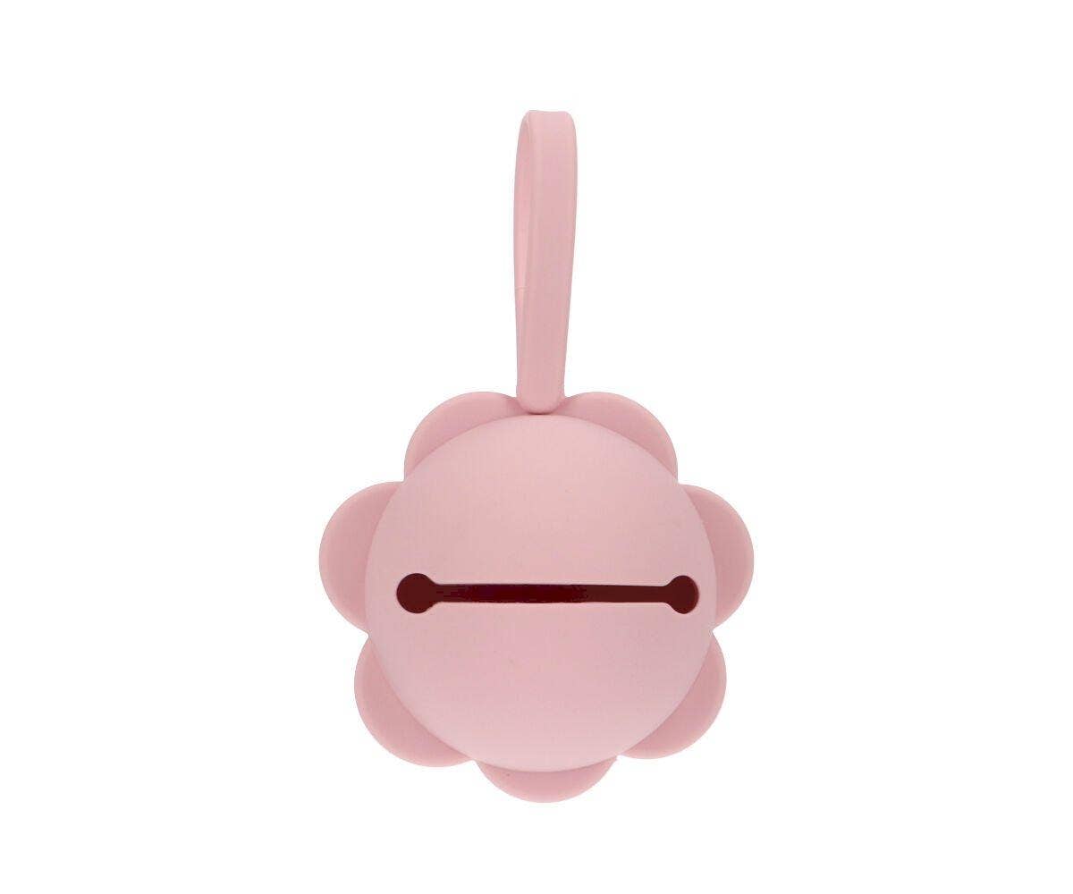 Pink Flower Silicone Pacifier Holder