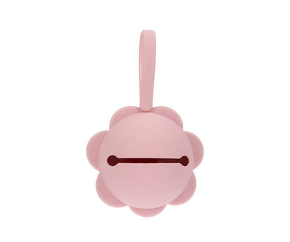 Pink Flower Silicone Pacifier Holder