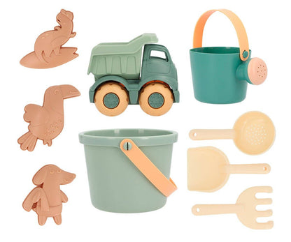 ensemble de jouets de plage vert mer