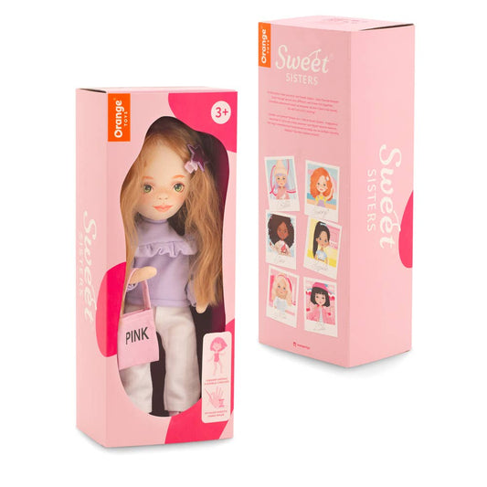 Sunny doll with purple sweater, 32 cm
