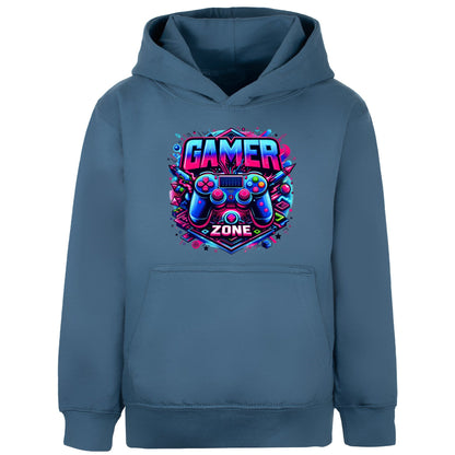 Sweat à capuche gaming – Fringoo gaming for Boys Cotton Rich Soft Hooded – gaming Zone bleu