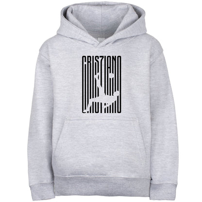 Fringoo gamer Sweat à capuche gris garçon Cotton Rich Soft Hooded Sweatshirt- Cristiano Kick gris