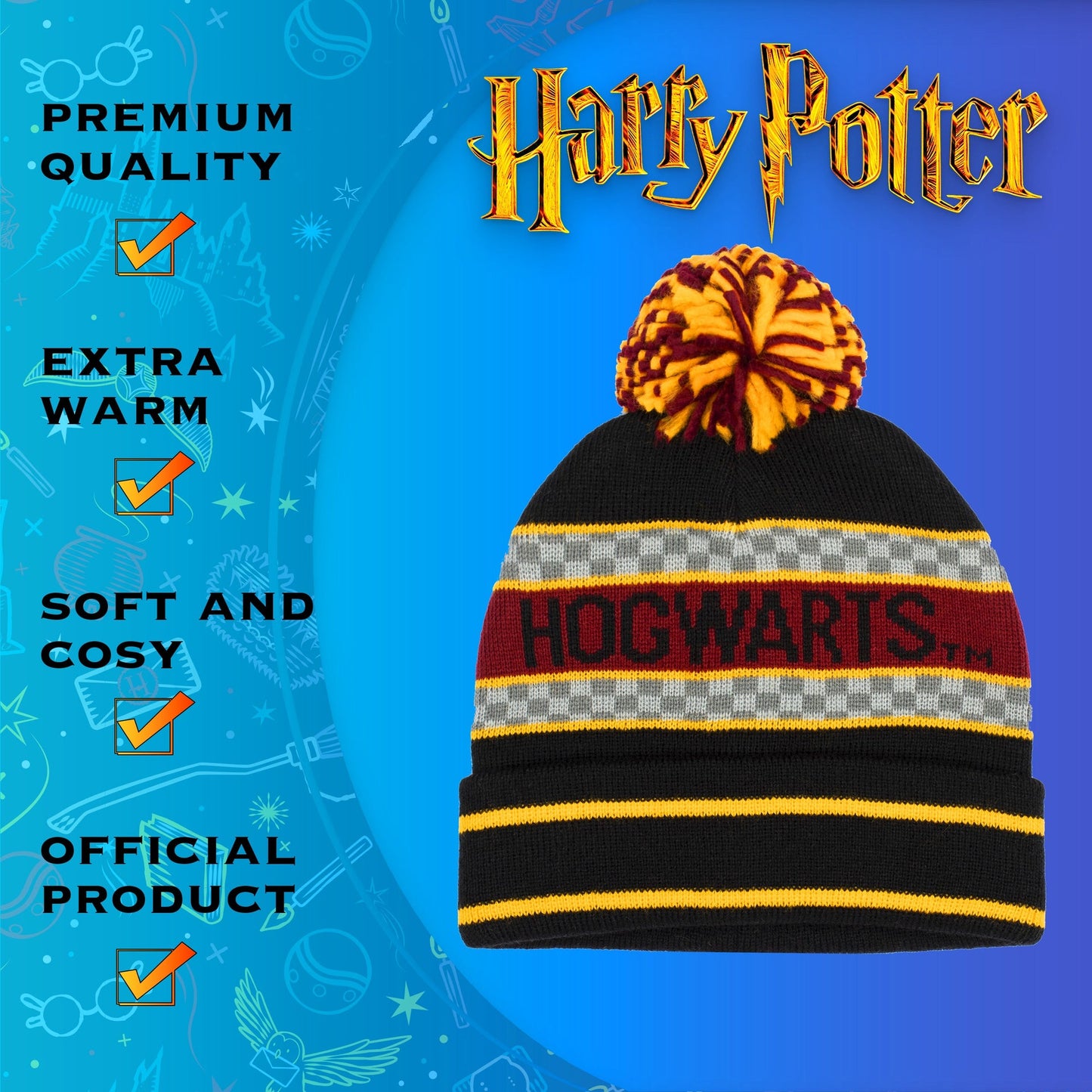 Harry Potter Winter Hat – noir