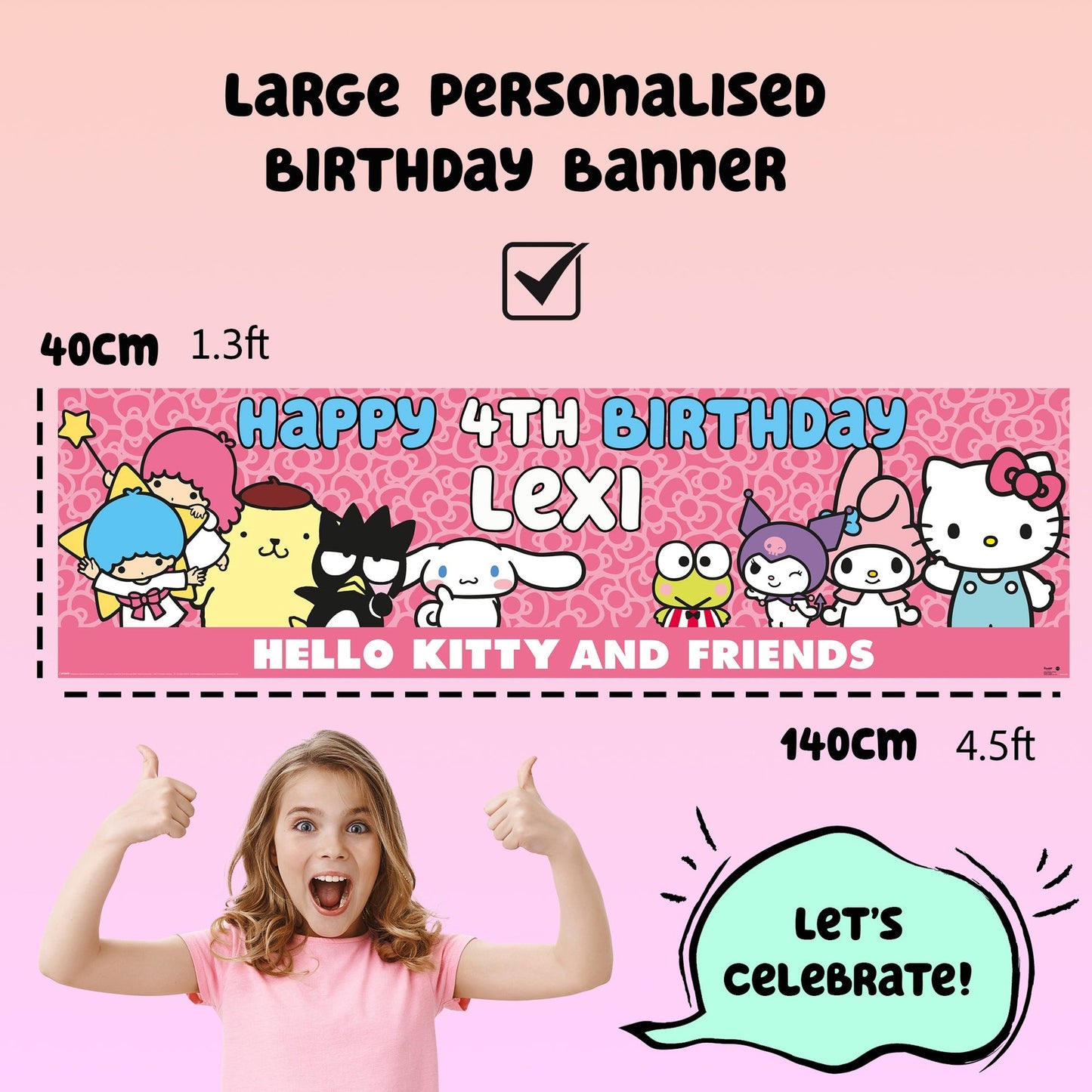 Hello Kitty Birthday Banner