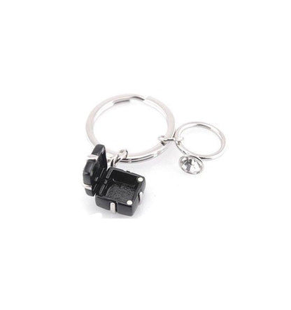 Black Engagement Keychain