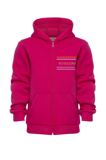 Sweat zippé Schulkind rose – vue produit 1