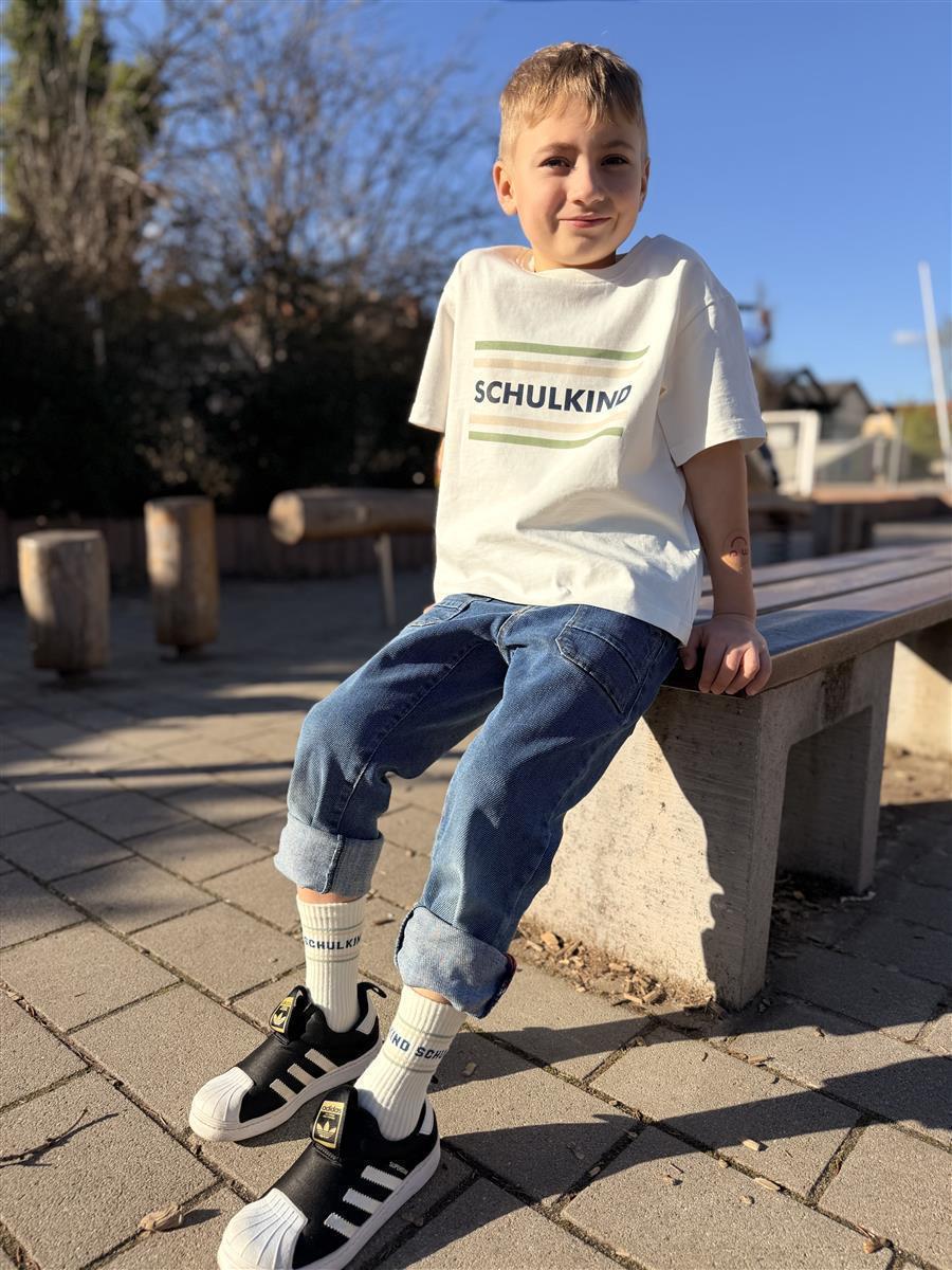T-shirt Schulkind bleu pastel – vue produit 3