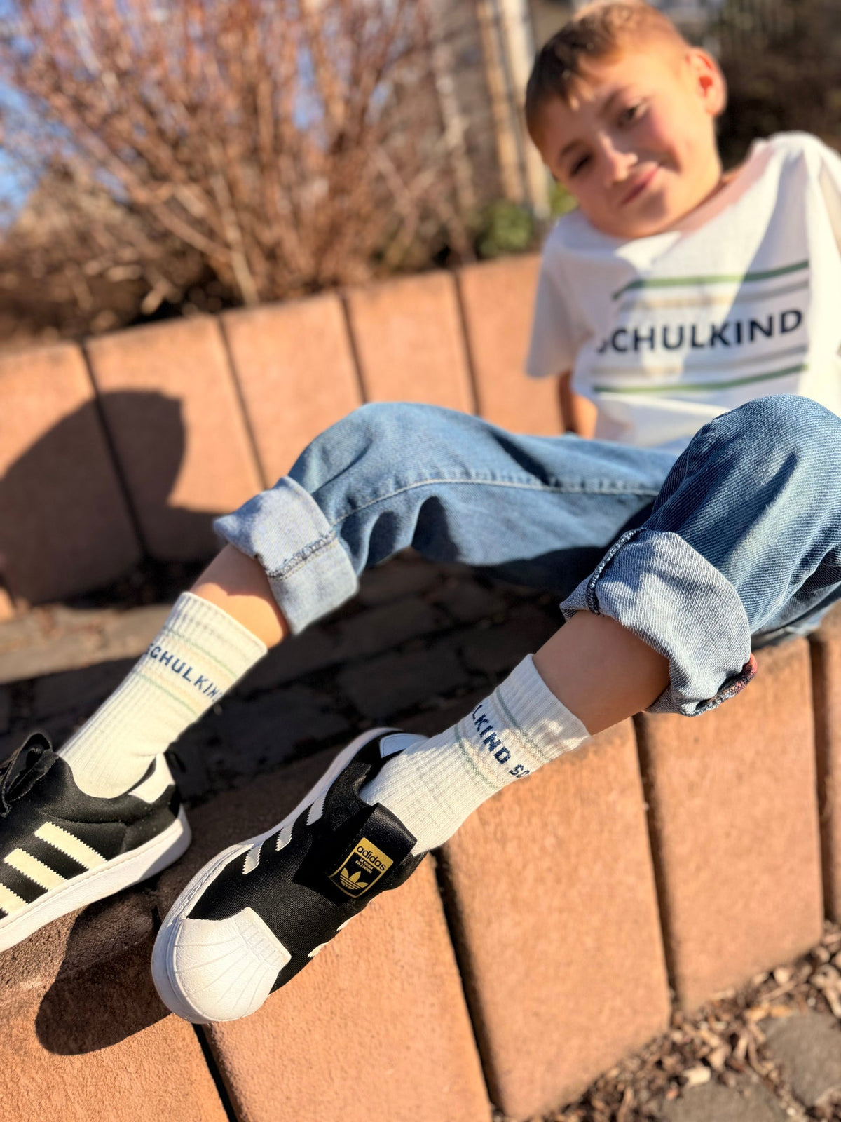 T-shirt Schulkind bleu pastel – vue produit 4