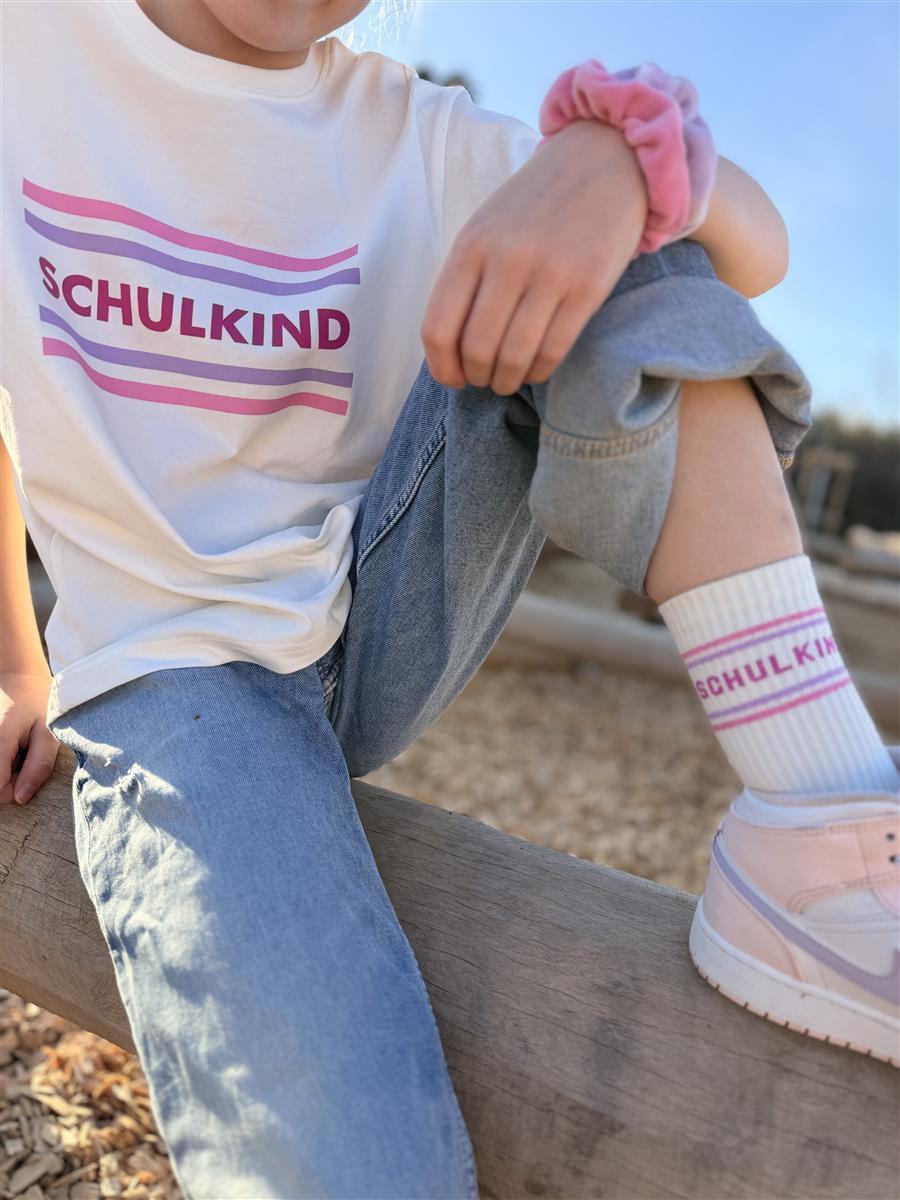 T-shirt Schulkind rose pastel – vue produit 2