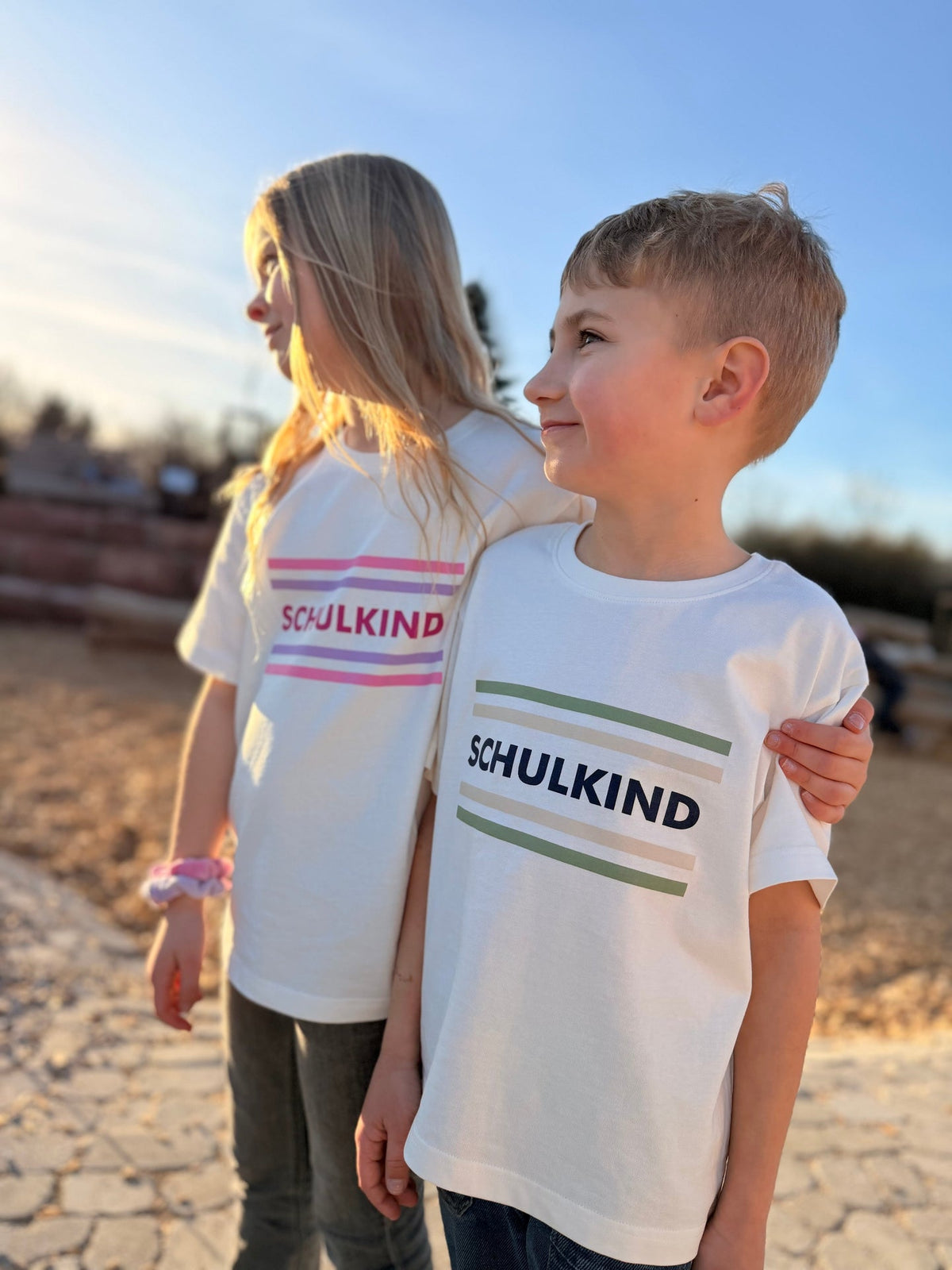 T-shirt Schulkind bleu pastel – vue produit 6
