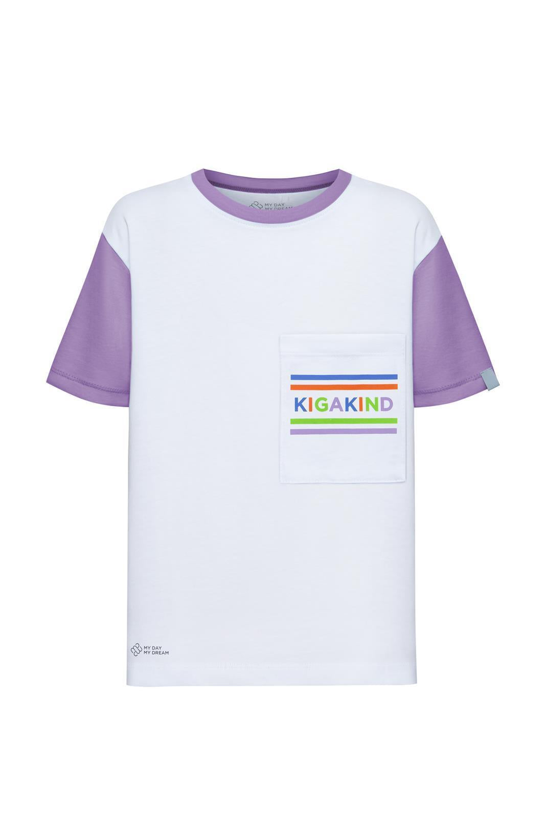 T-shirt KIGAKIND violet – vue produit 1
