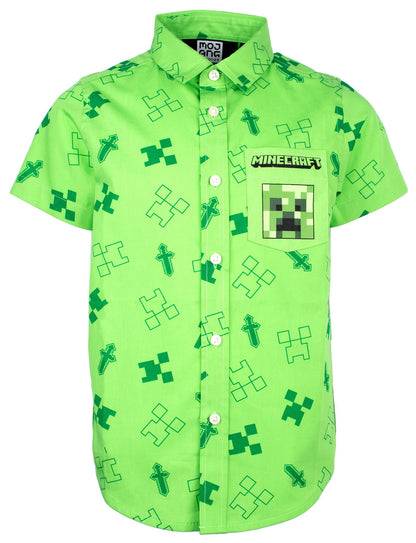 Minecraft Short Sleeve vert Shirt
