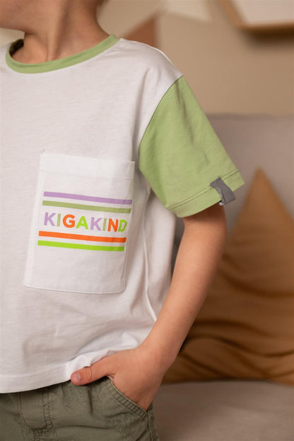 T-shirt KIGAKIND vert – vue produit 4