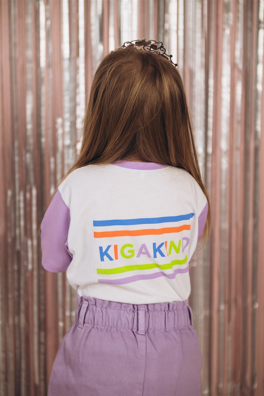 T-shirt KIGAKIND violet – vue produit 3