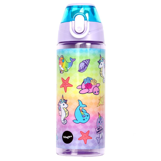 Strohflasche – Narwal & Seepferdchen