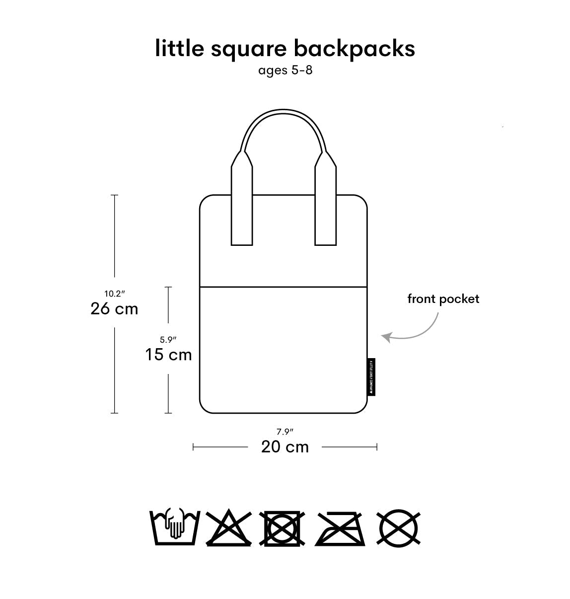 Petit sac à dos carré enfant - Camion-benne – vue 9 – A Little Lovely Company