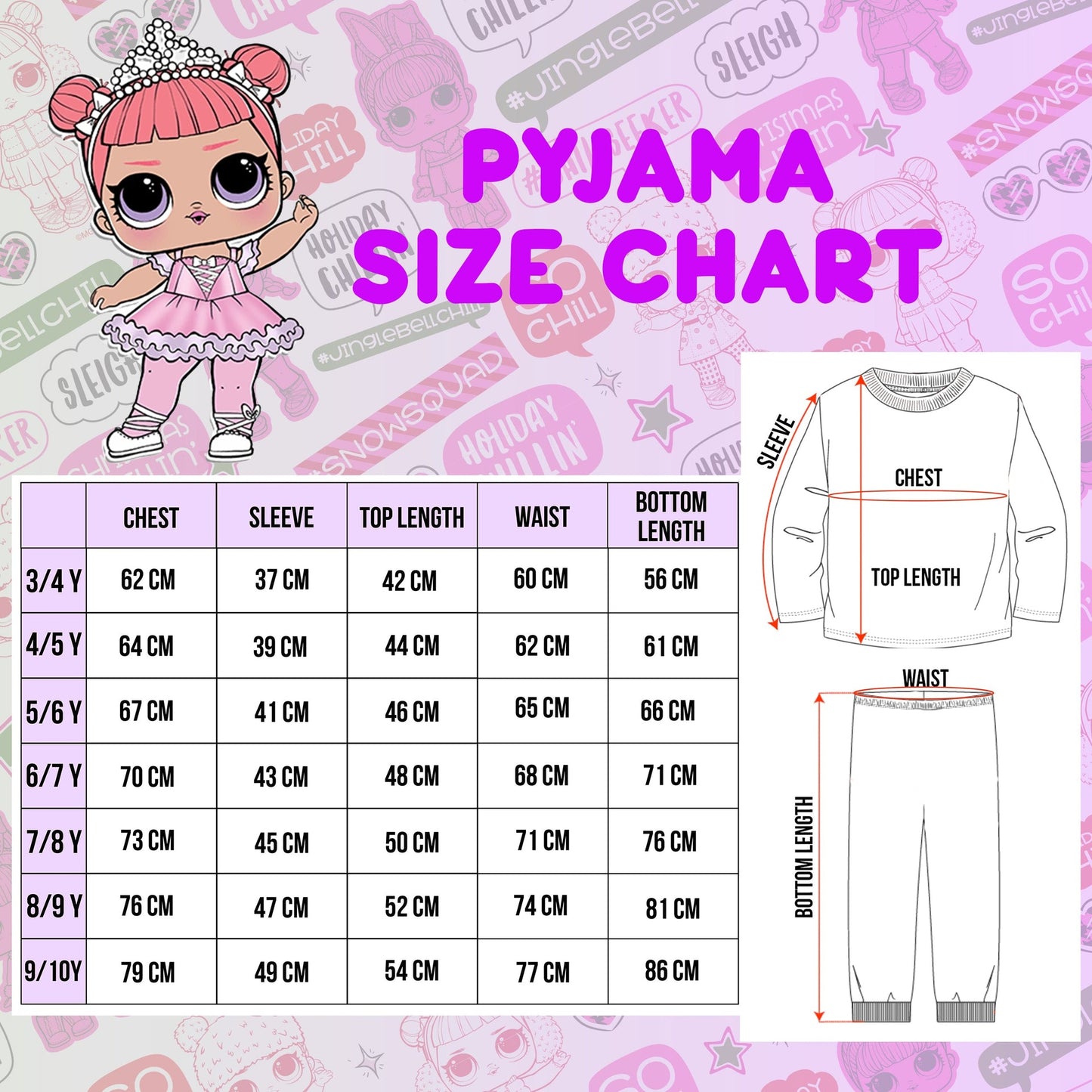 LOL Pyjamas – rose