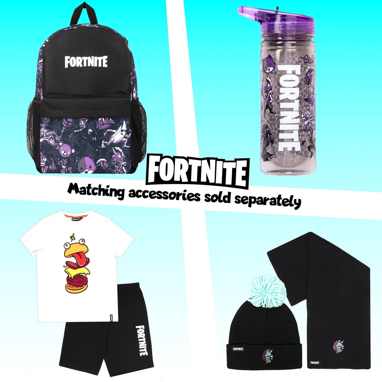 Fortnite violet Sac à dos scolaire garçon