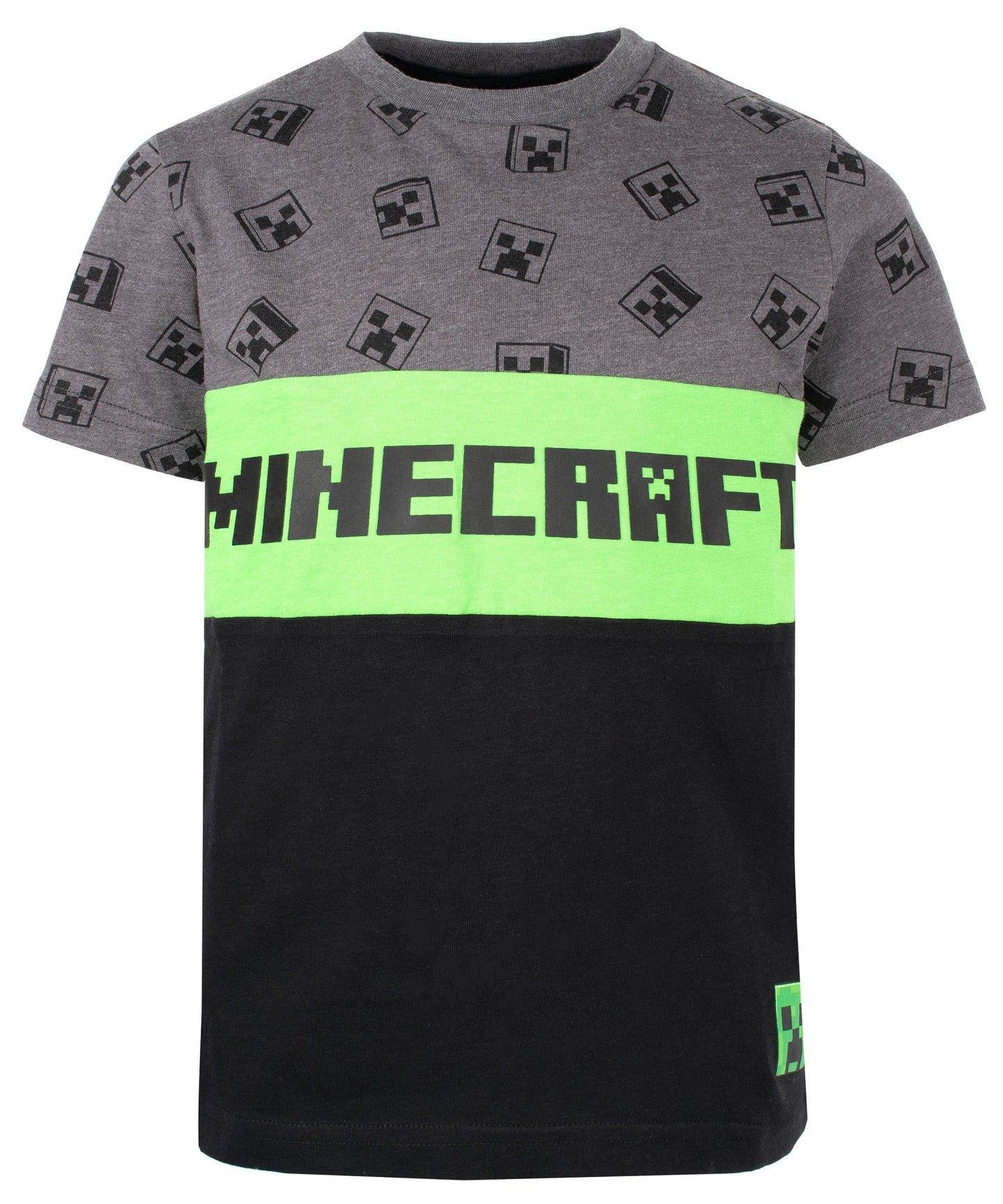 Minecraft Creeper T Shirt – gris