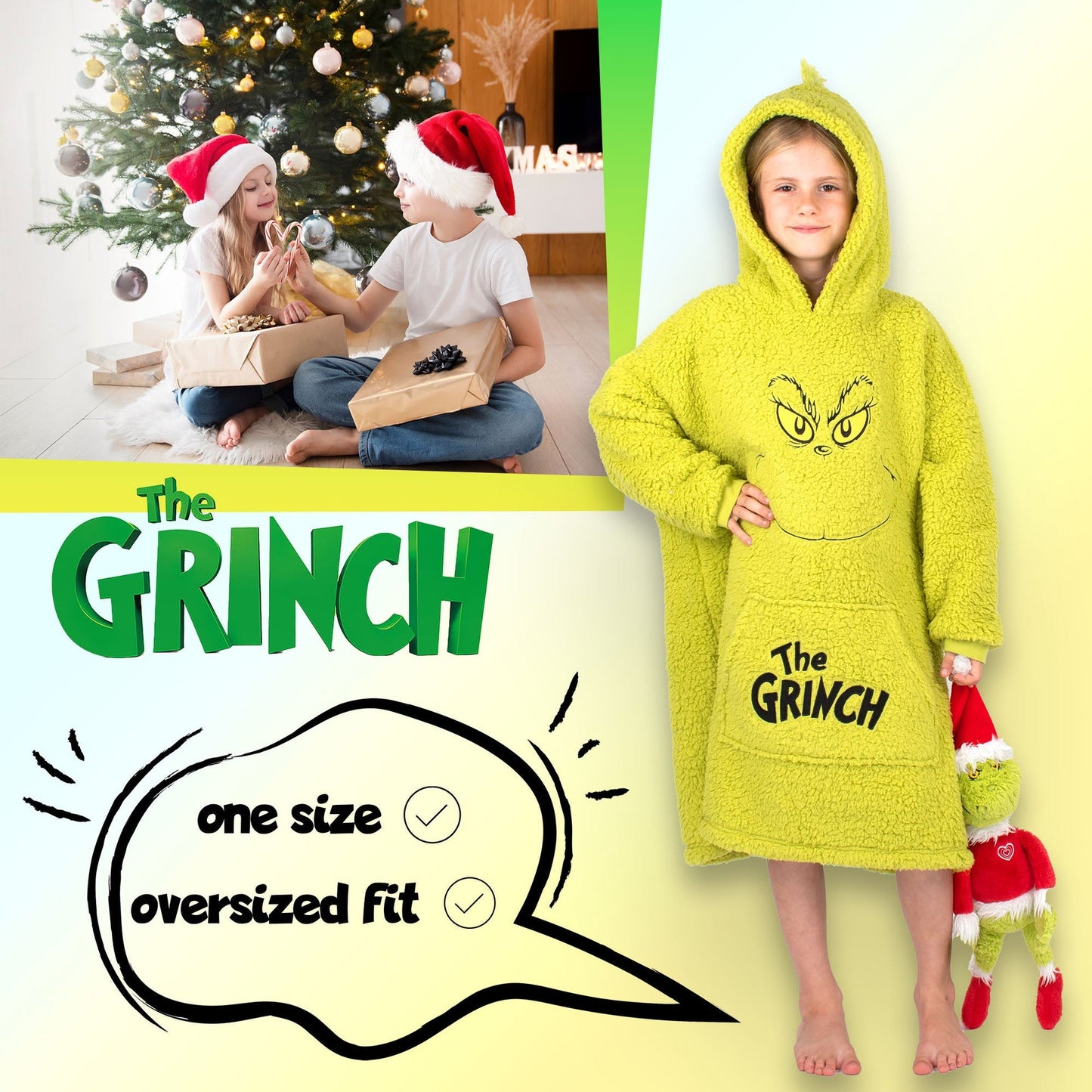 The Grinch Oversized Couverture Sweat à capuche