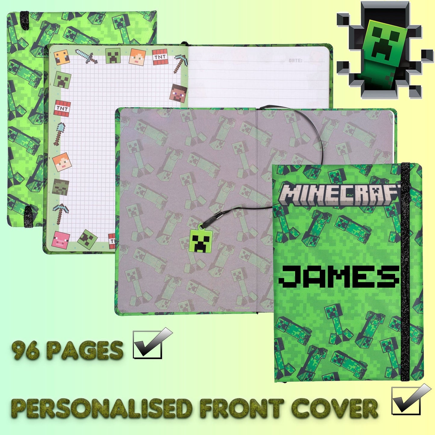 Minecraft Carnet – vert