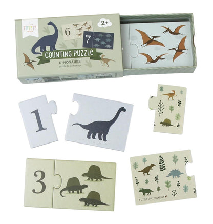 Puzzle à compter - Dinosaures – vue 4 – A Little Lovely Company