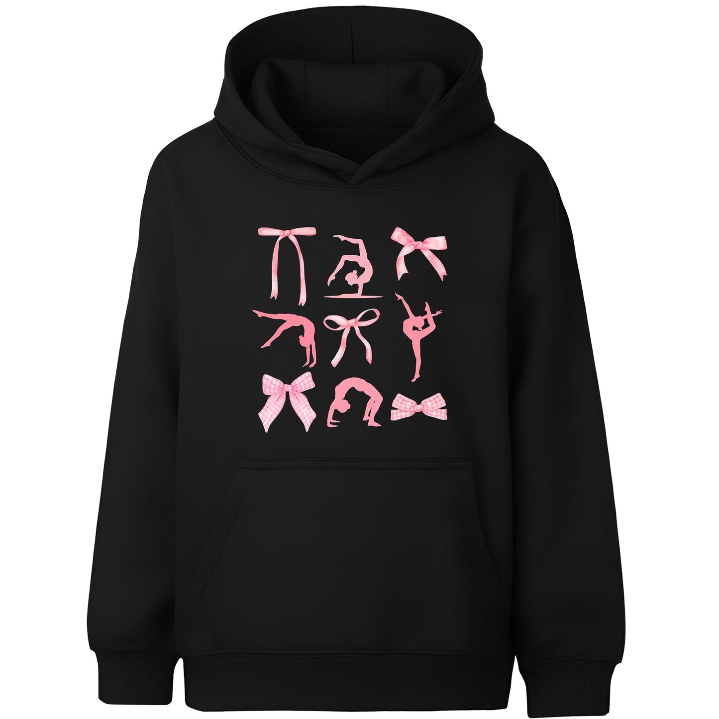 Sweat à capuche gymnastique – Fringoo Gymnastic for Cotton Rich Soft Hooded – Ribbon noir