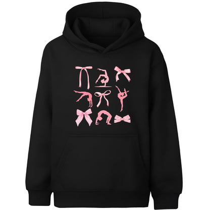 Sweat à capuche gymnastique – Fringoo Gymnastic for Cotton Rich Soft Hooded – Ribbon noir