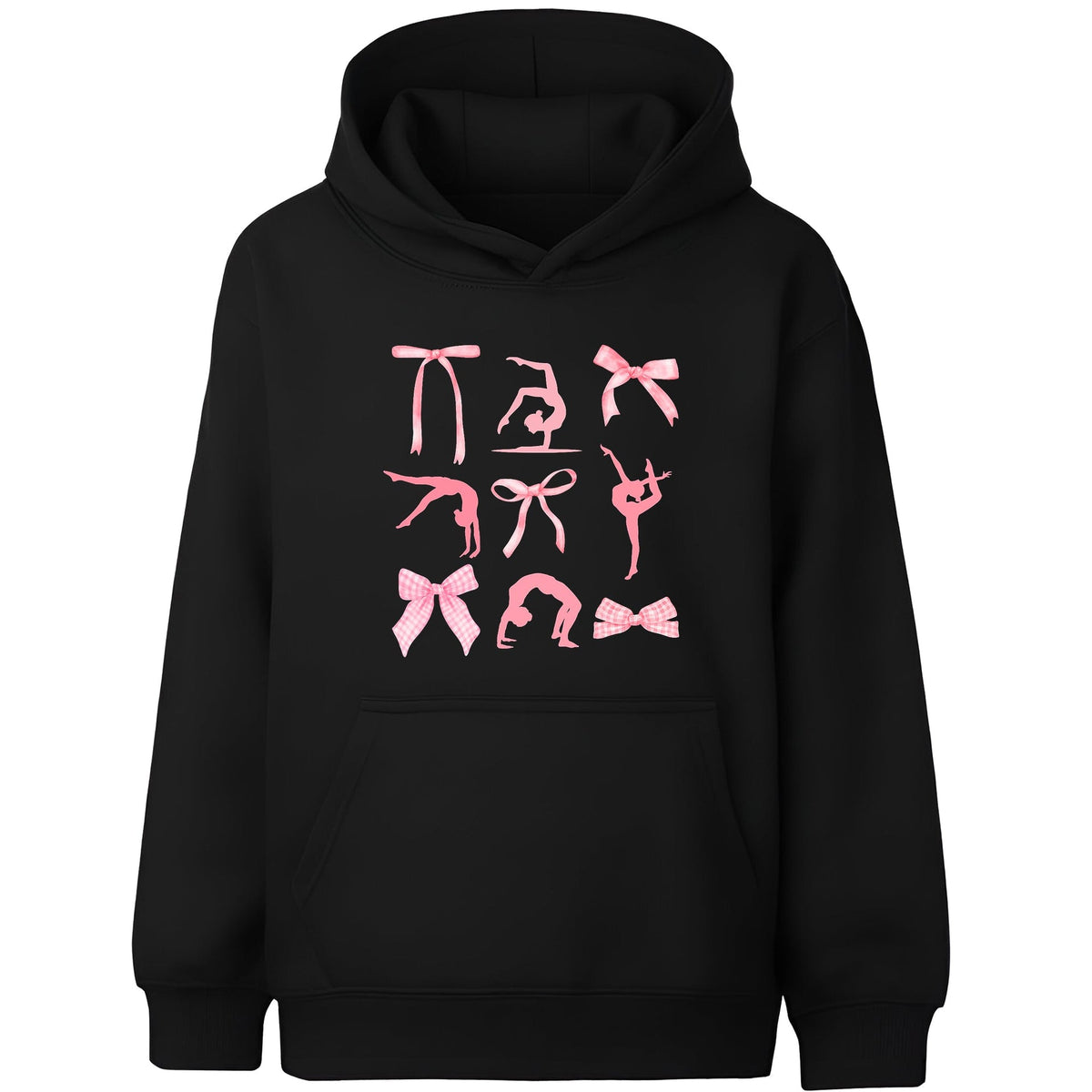Sweat à capuche gymnastique – Fringoo Gymnastic for Cotton Rich Soft Hooded – Ribbon noir