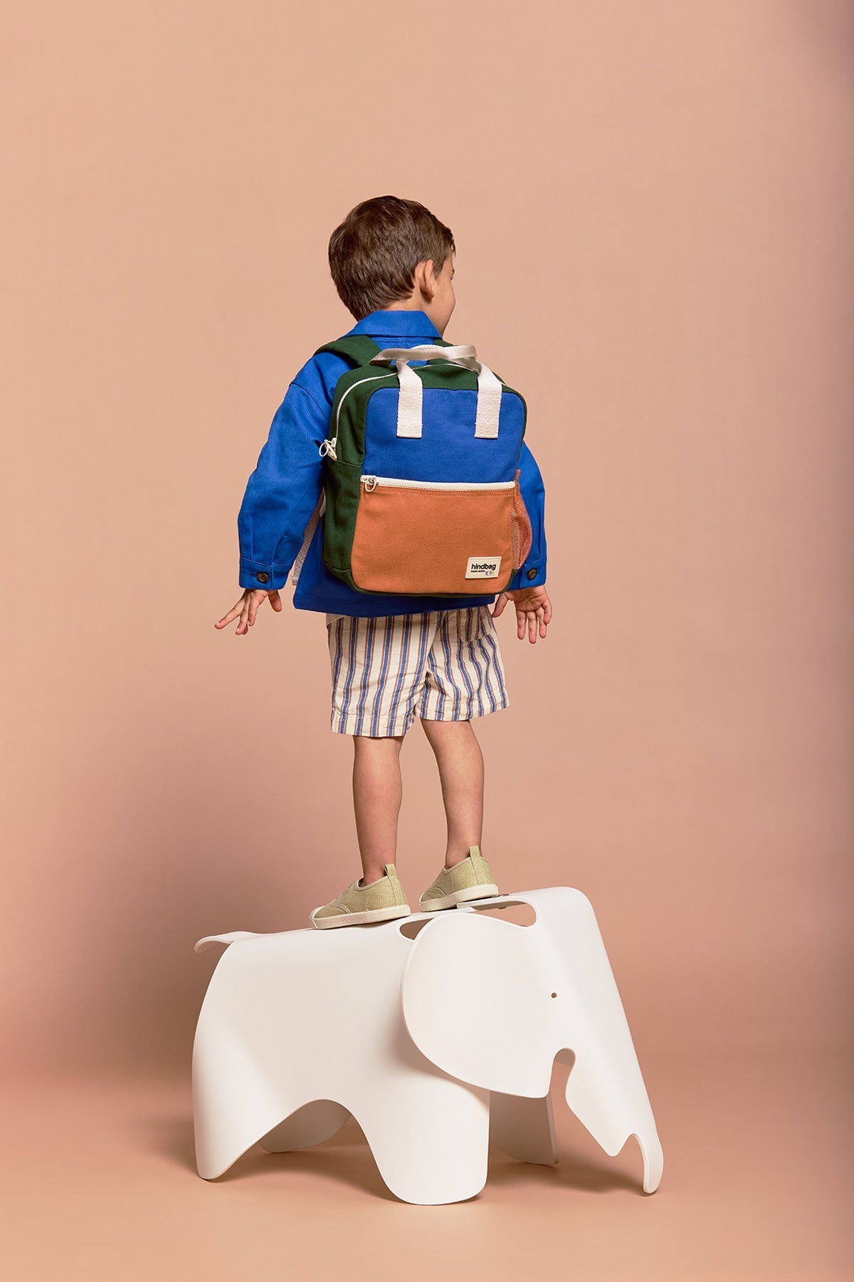 Rucksack Arthur Dreifarbig Elektrisches Blau