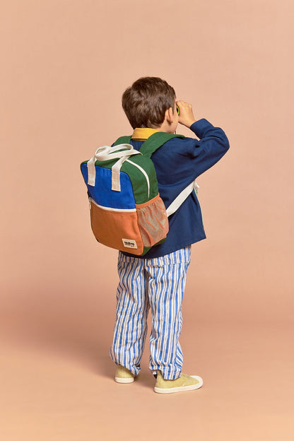 Rucksack Arthur Dreifarbig Elektrisches Blau