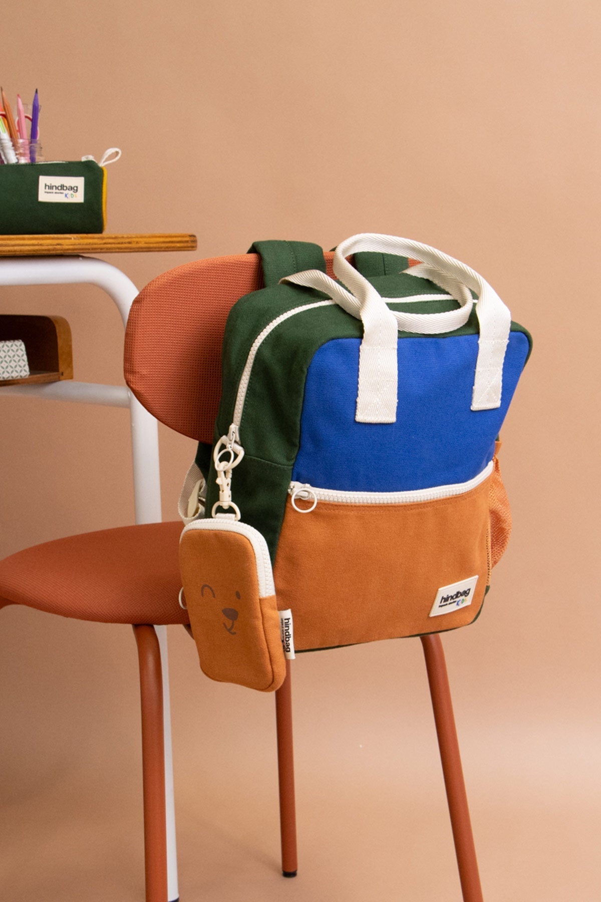 Rucksack Arthur Dreifarbig Elektrisches Blau