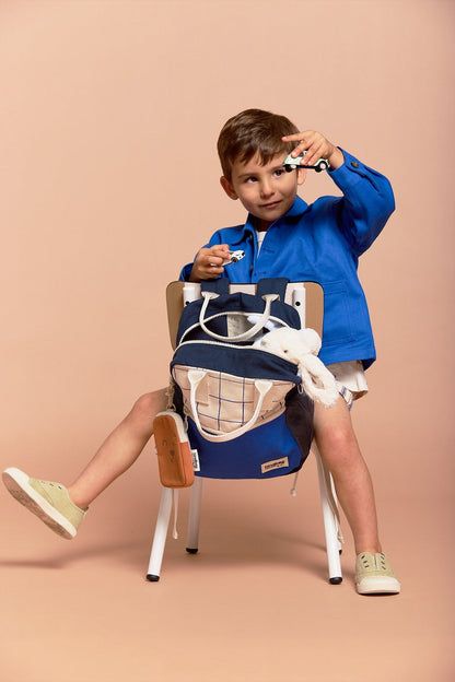 Rucksack Arthur Dreifarbig Kariert
